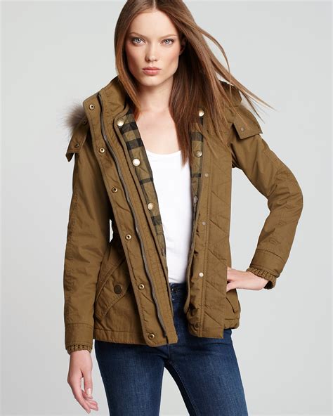 burberry jacket women with hood|burberry brit anorak jacket.